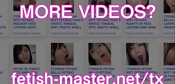  Japanese Asian Tongue Spit Face Nose Licking Sucking Kissing Handjob Fetish - More at fetish-master.net